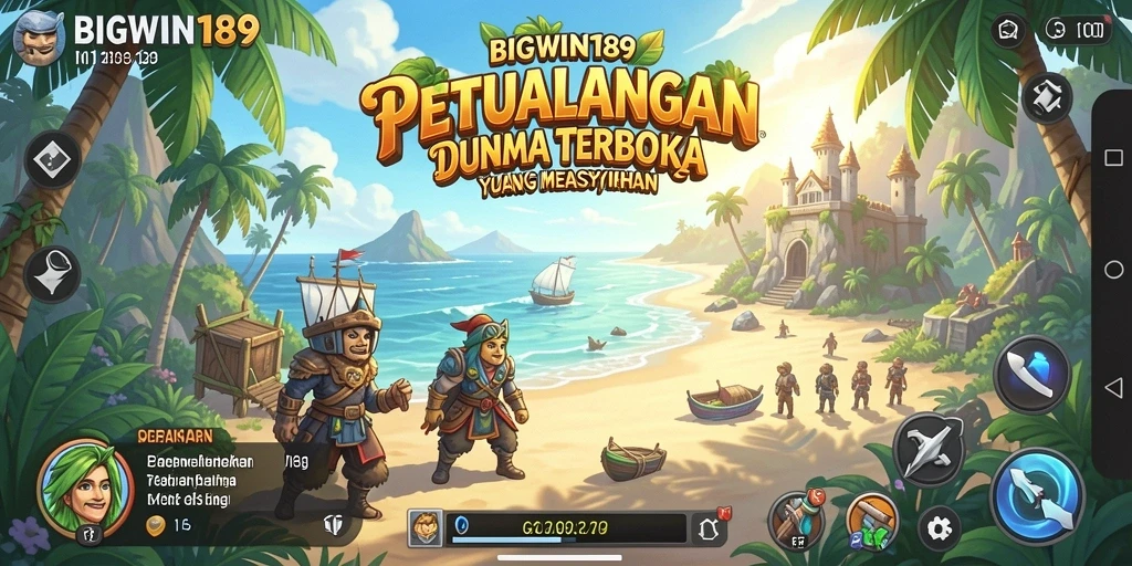 Tampilan gameplay BIGWIN189 dalam dunia terbuka yang luas dan penuh petualangan.