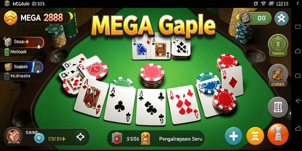 Tampilan gameplay seru dari MEGA288 dengan teman-teman.