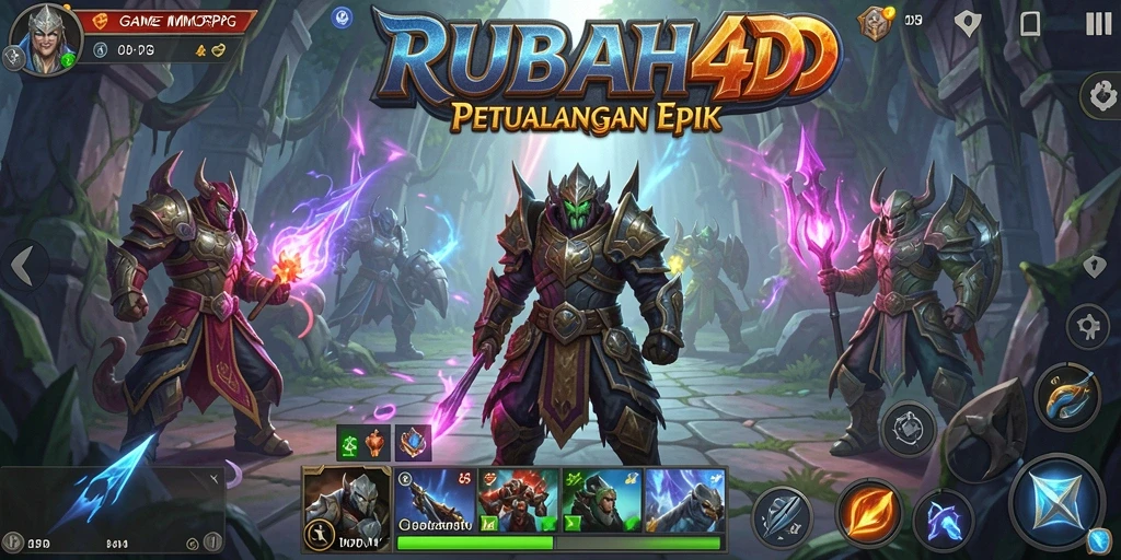 Tampilan gameplay seru RUBAH4D di dunia MMORPG yang luas.