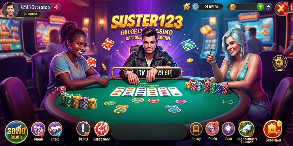 Tampilan gameplay Live Casino SUSTER123 yang menegangkan dan interaktif.